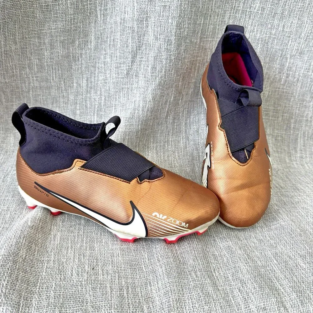 Nike Jr Zoom Mercurial Superfly 9 Academy FG MG Copper Cleats DR6044-810 4Y